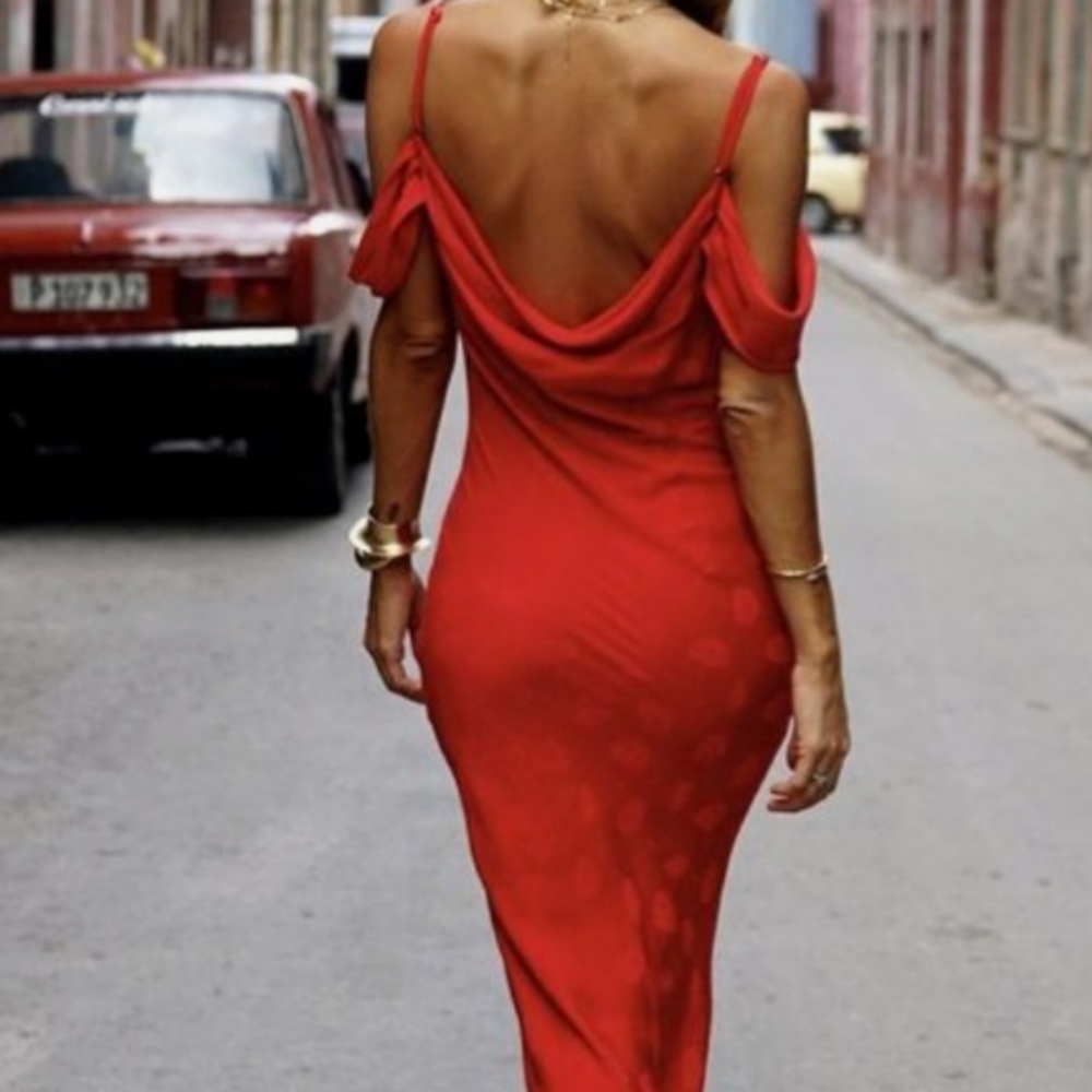 Rat and Boa red Florentina Dress